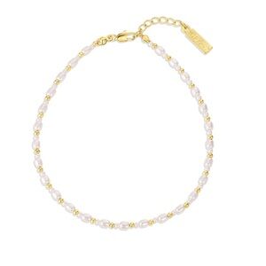 745 set & stones Elegant Gold and Pearl Women's anklet
